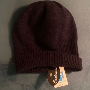 Midnight Blue Cashmere Winter Hat/Beanie